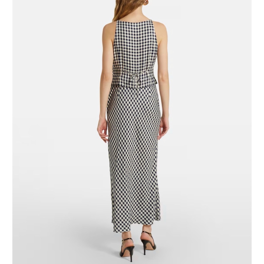 RIXO Kimmy checked maxi dress NEW - Picture 3 of 9